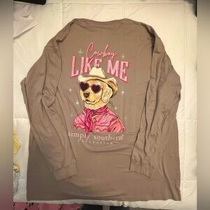 Simply Southern “Cowboy Like Me” XXLarge. Brown